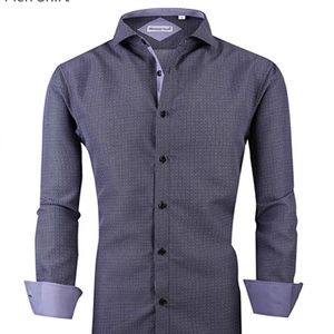 NEW MEN Long Sleeve Printed Dress Shirt Casual